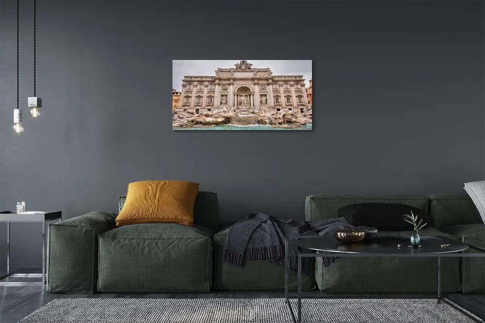 Obraz na plátne Rím Fontána bazilika 125x50 cm