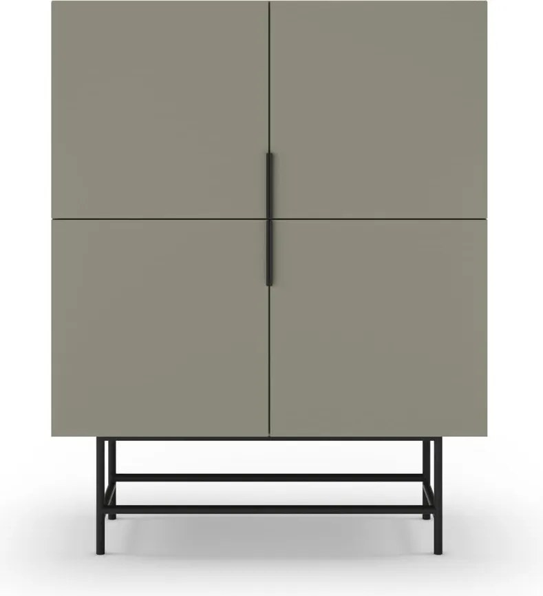 Zelenosivá skrinka 100x128 cm Eldia – Marckeric