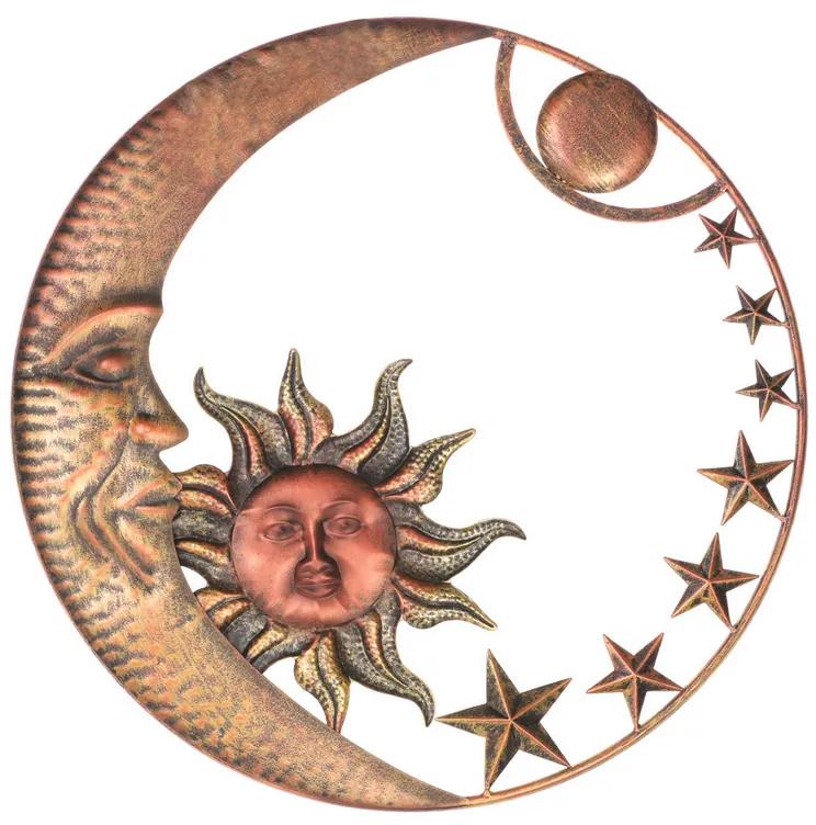 Nástenná dekorácia Mesiac a Slnko, 51 cm