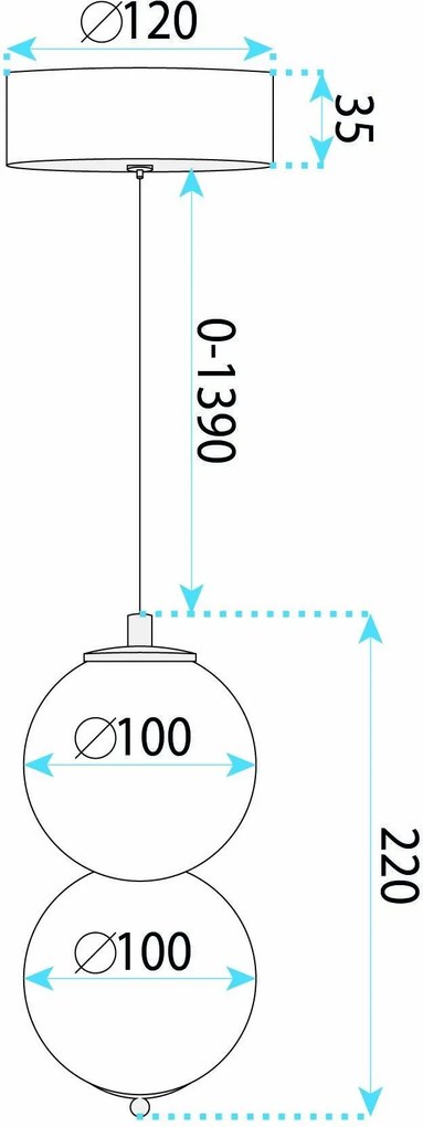 Toolight Toolight, LED závesné svietidlo, 10cm, 7W, 3000K, 1000lm, LHJ117-2CP, zlatá matná, OSW-03253