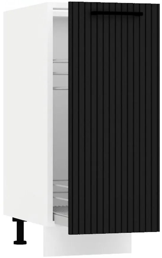 Skrinka do kuchyne  Kate d30 cargo + kôš čierny hrášok