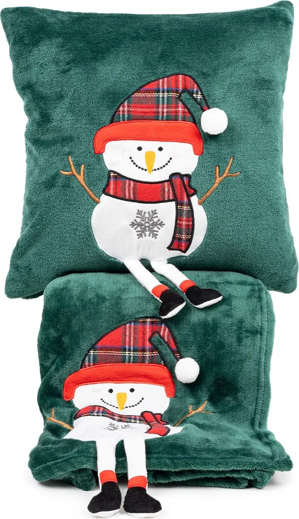 4Home Vianočná obliečka na vankúšik Snowman, 40 x 40 cm