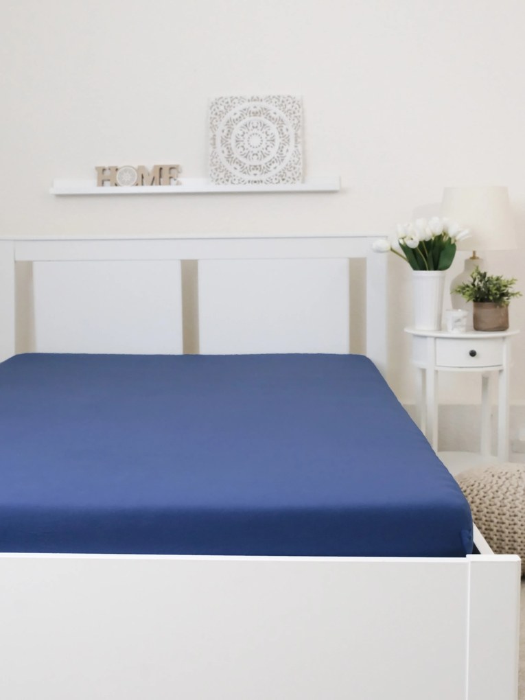 Jersey plachta Classic 200 x 200 cm – tmavo modrá