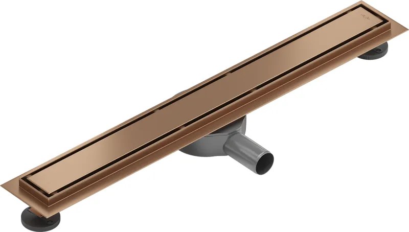 Mexen Flat 360° M13 sprchový žľab 2v1, 60 cm, medená matná, 1C10060-40