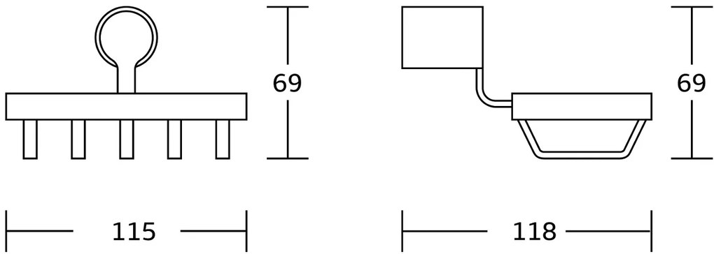 Mexen Base, nástenná mydelnička, chrómová, 7088251-00