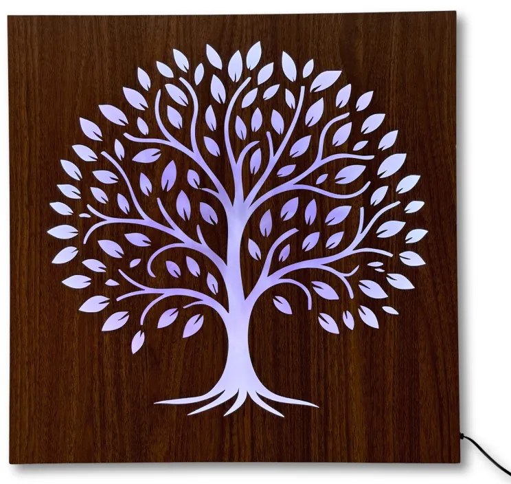 LED obraz Strom života – drevený obraz s podsvietením | SENTOP LED0561