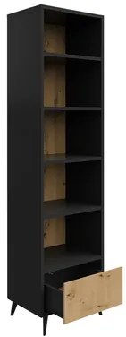 Regál Oksawi 1SZ, Farby: čierna / dub artisan