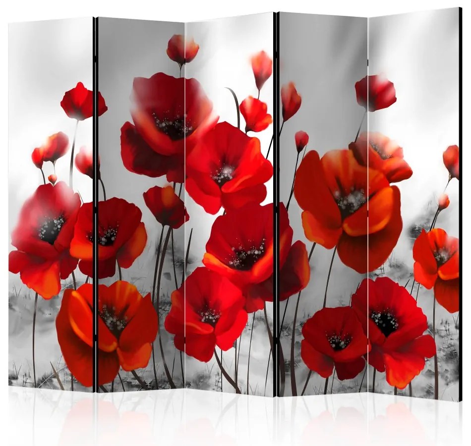 Artgeist Paraván - Poppies in the Moonlight [Room Dividers]