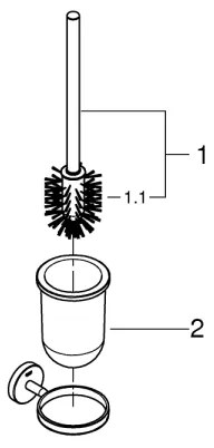 GROHE 41169000 - Sada na čistenie WC START, matný chróm