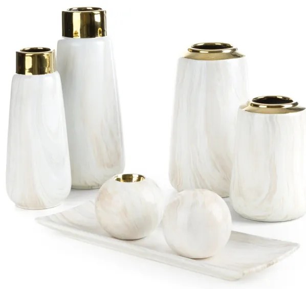 Dekoračný tanier ALIANA 01 béžový / biely