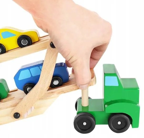 Kruzzel 9353 Ťahač s návesom na prepravu áut 32 cm
