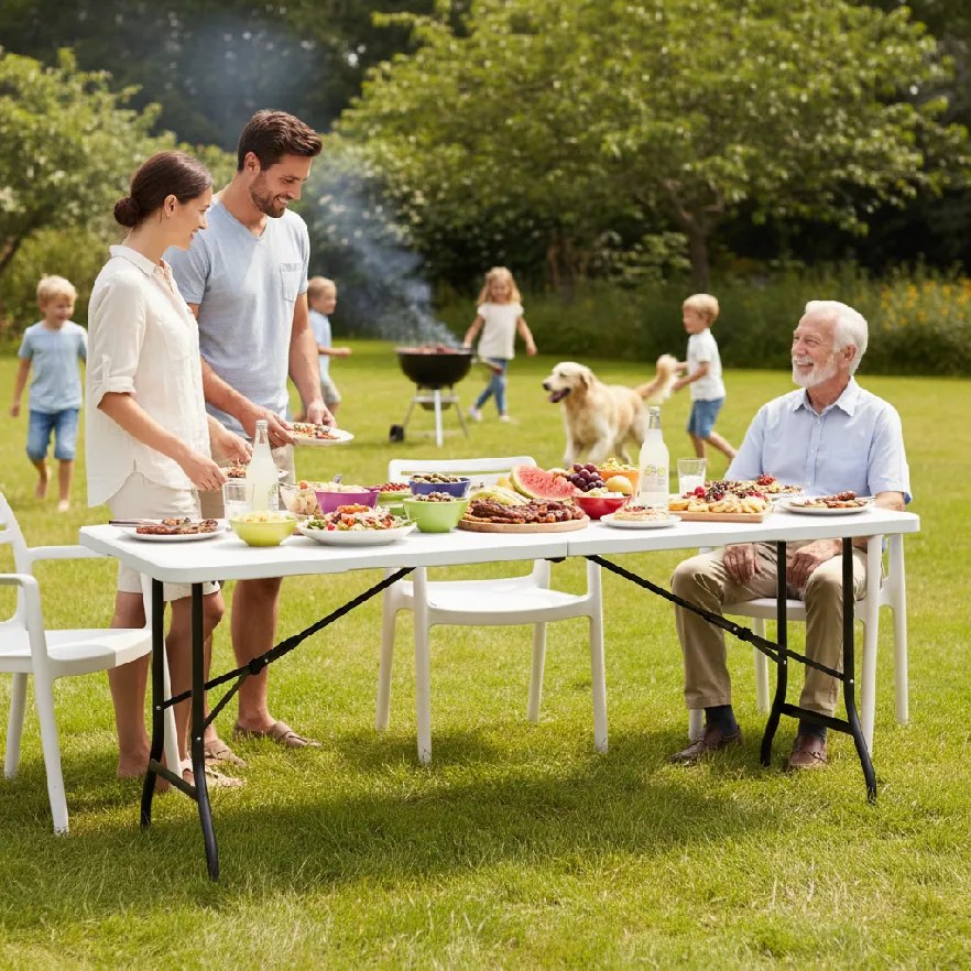 SKLADACÍ TURISTICKÝ/KATERINGOVÝ STÔL 180 x 70 x 74 CM *9606