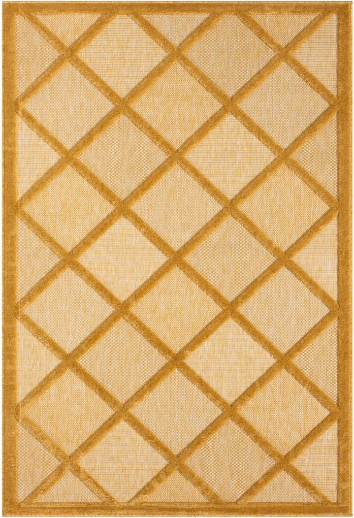 My Flair, Kusový koberec Mara III gelb – na von aj na doma, 160x230, žltá, chodba / predsieň