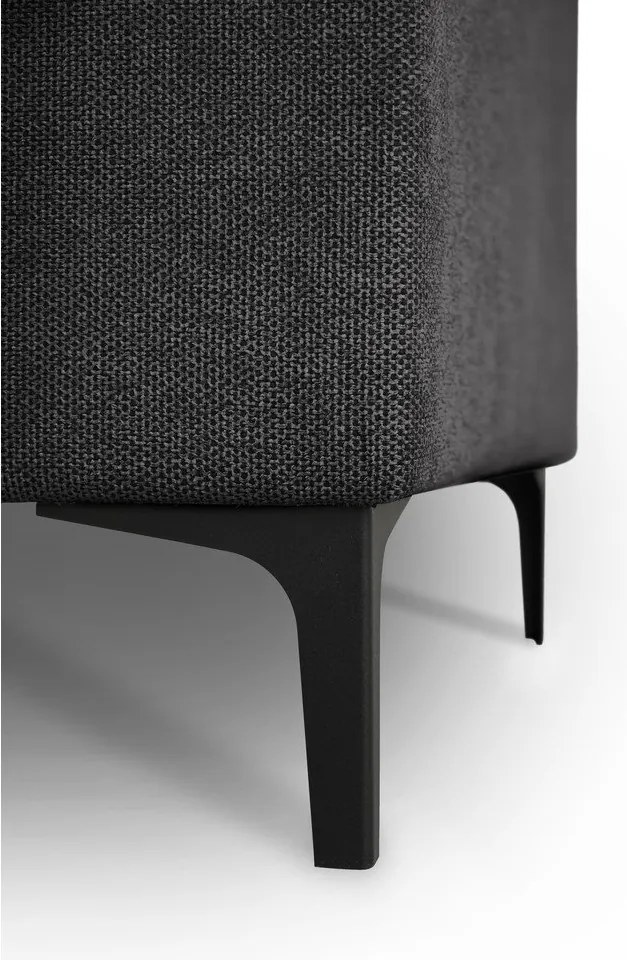 Antracitová ženilková rohová pohovka (pravý roh/do tvaru "U") Fabian – Scandic