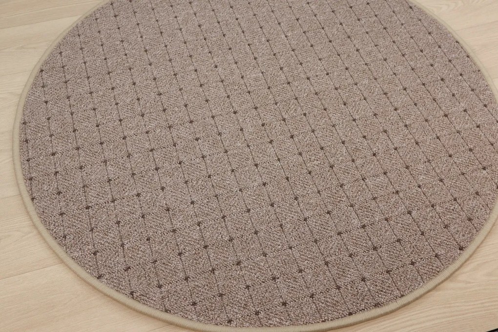 AKCIA: 100x100 (průměr) kruh cm Kusový koberec Udinese béžový new kruh, béžová, chodba / predsieň, Condor Carpets