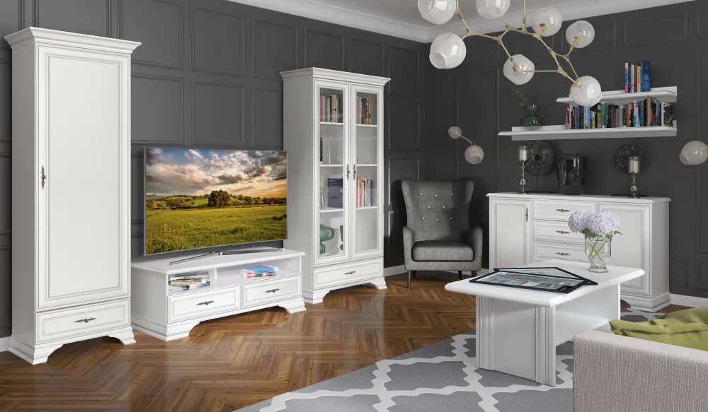 Polica KENTAK POL145, alpská biela, 145 cm