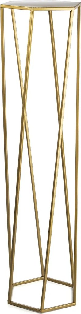 STOJAN NA KVETINÁČ HEXAGON 100X24X27 CM ZLATÁ