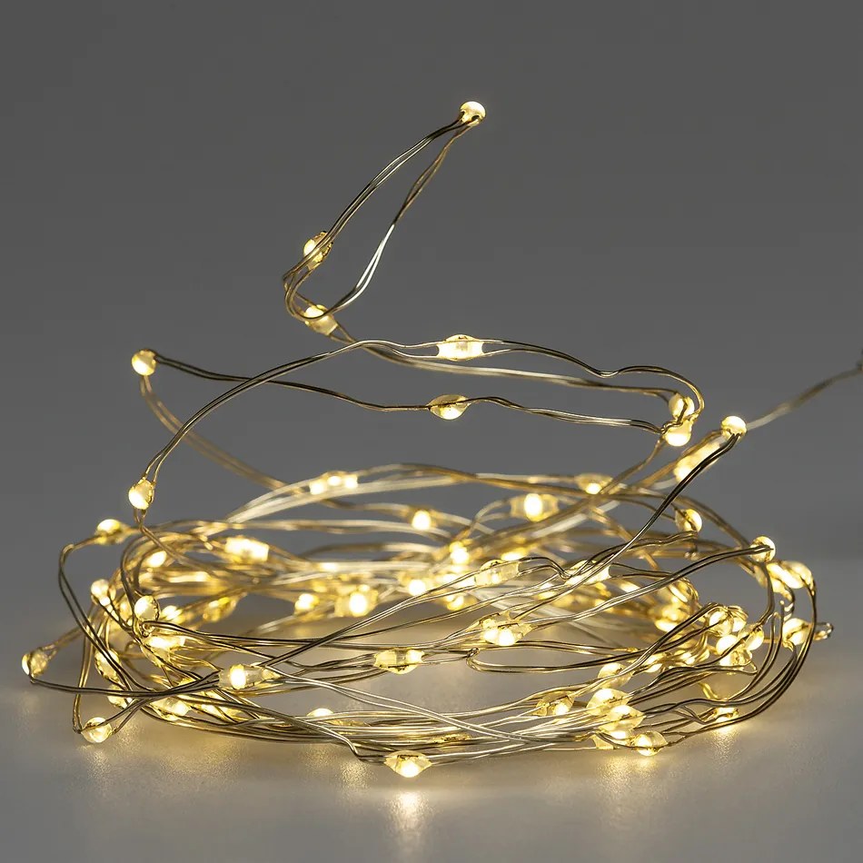 Svetelný drôt teplá biela, 40 LED