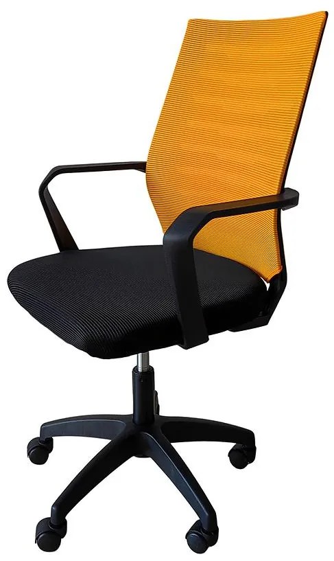 Kancelárske kreslo Juno 4794 oranžová/čierna