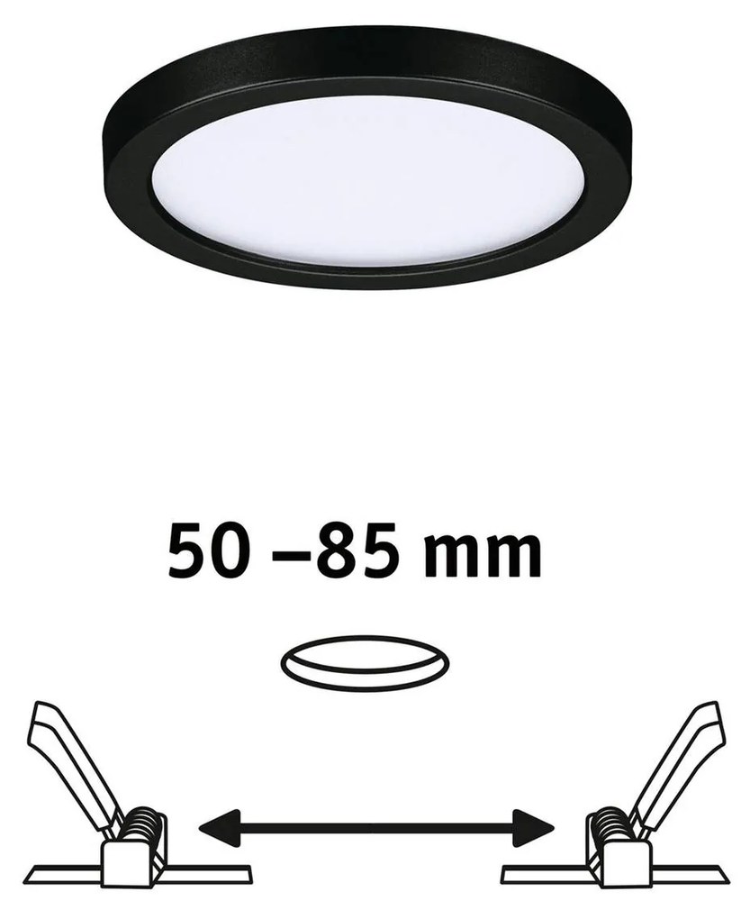 Paulmann Areo LED okrúhly čierna 3000K Ø11,8cm