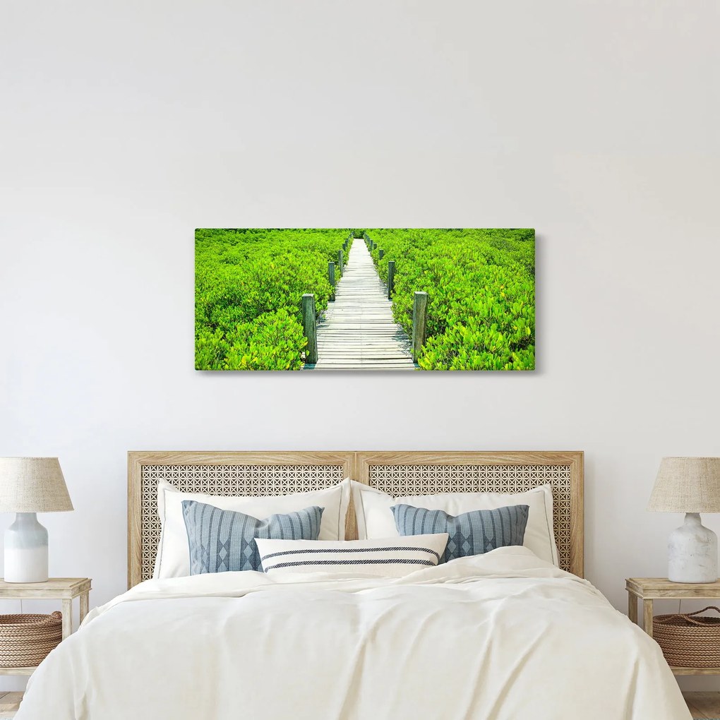 Obraz - drevený chodník (120x50 cm)