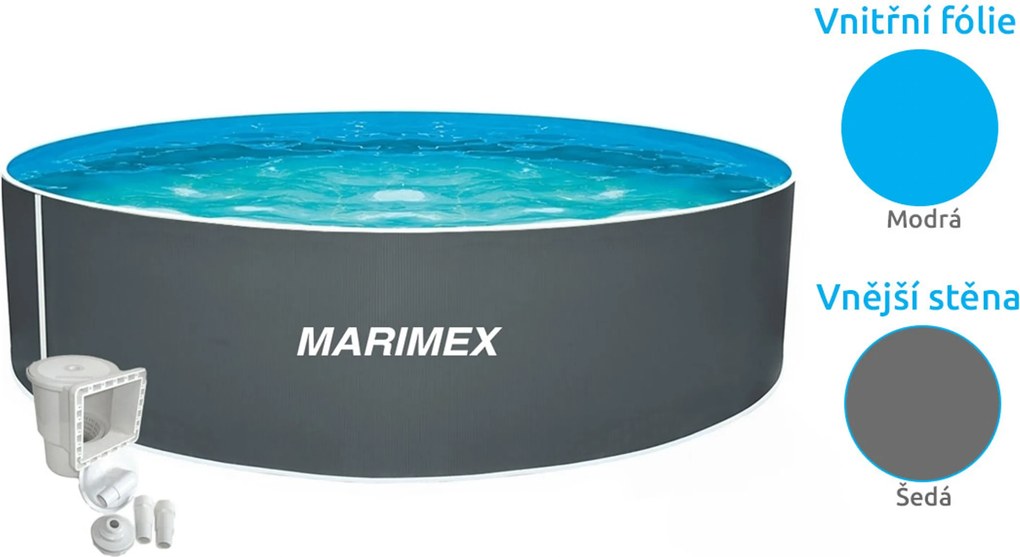 Marimex | Bazén Marimex Orlando 3,66x0,91 m s príslušenstvom - motív šedý | 10340217