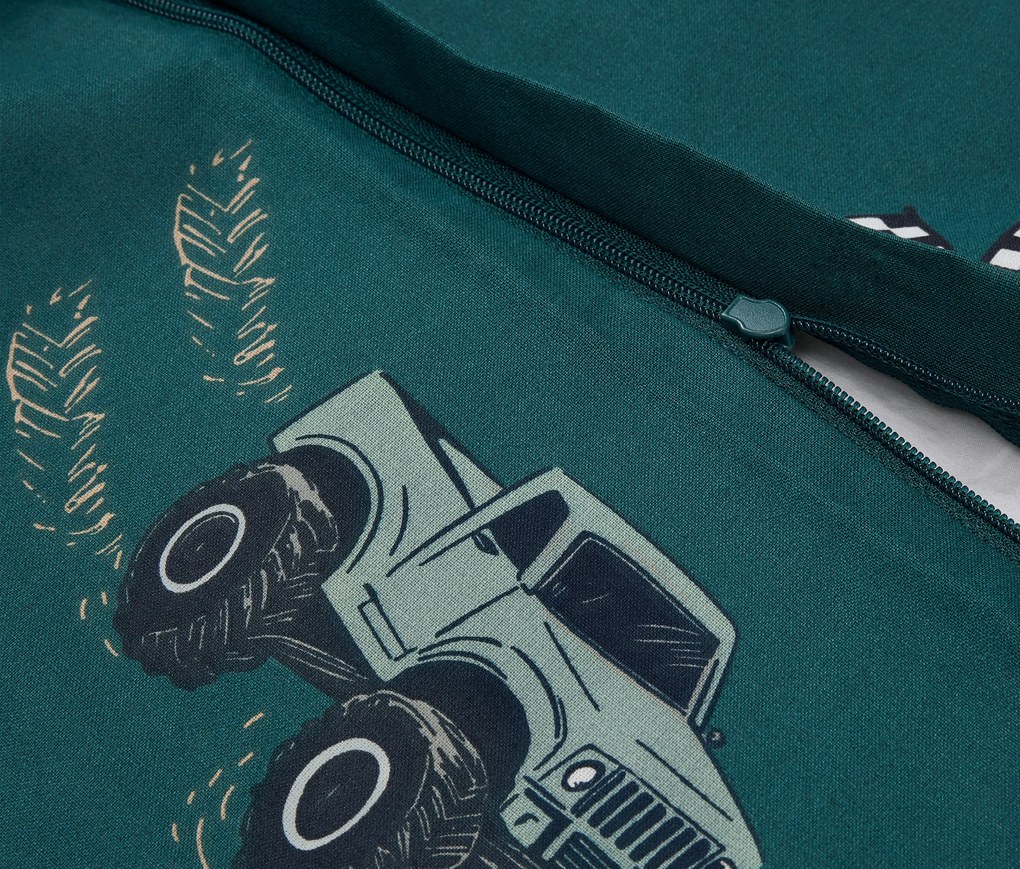 Detská posteľná bielizeň z renforcé, nákladiaky, štandardná veľkosť