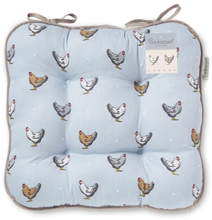 Modrý bavlnený vankúš na sedenie Cooksmart ® Farmers Kitchen