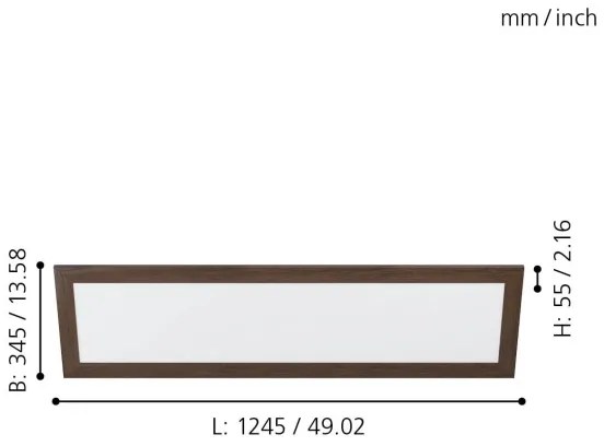 Eglo 99476 - LED Stropné svietidlo PIGLIONASSO LED/32W/230V 345x1245 mm