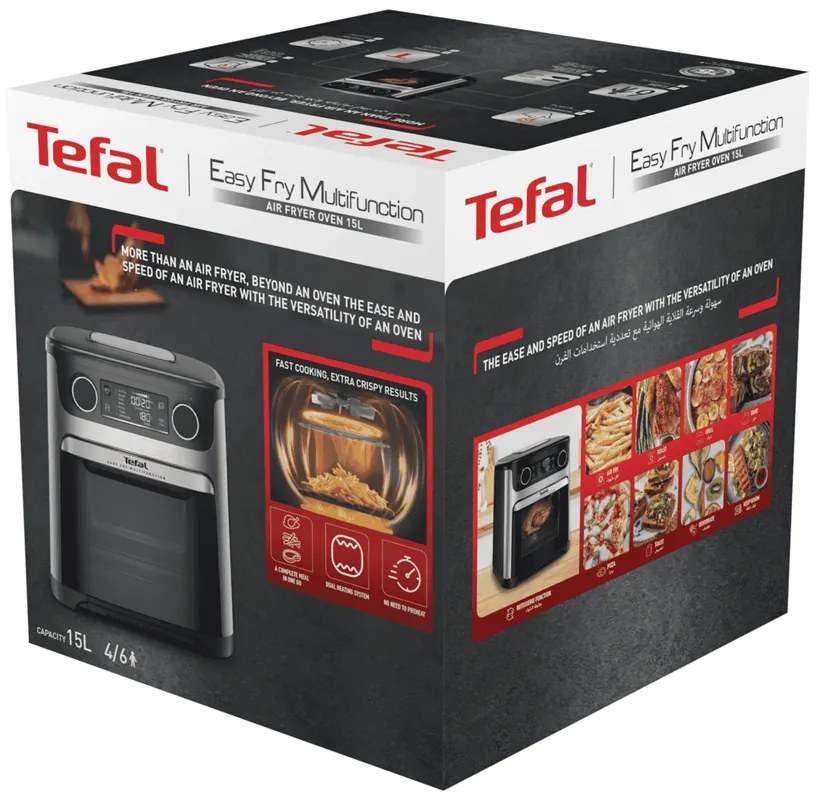 Multifunkčná teplovzdušná fritéza Tefal Easy Fry 9v1 FW556DE0 Nerezová/Čierna
