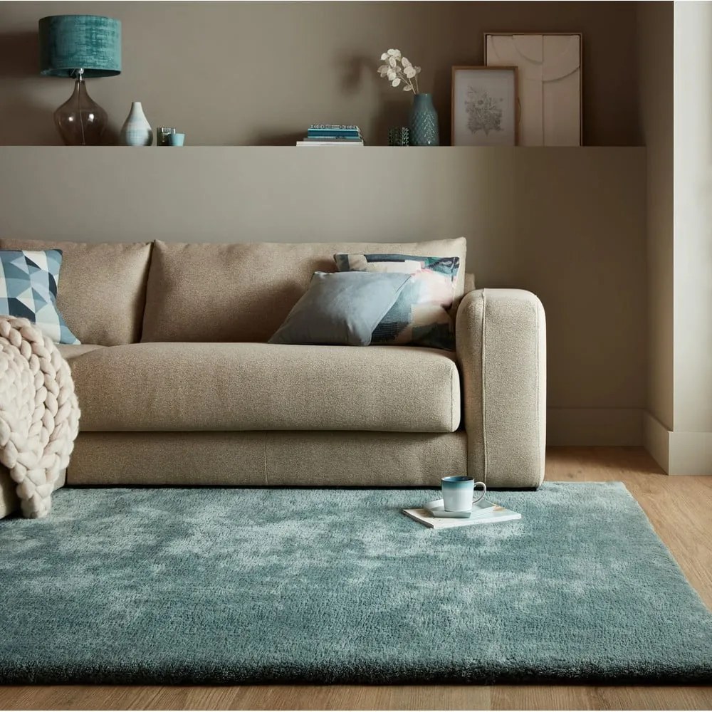Syntetická kožušina v petrolejovej farbe 200x290 cm Faroe Wool Look Fur – Flair Rugs