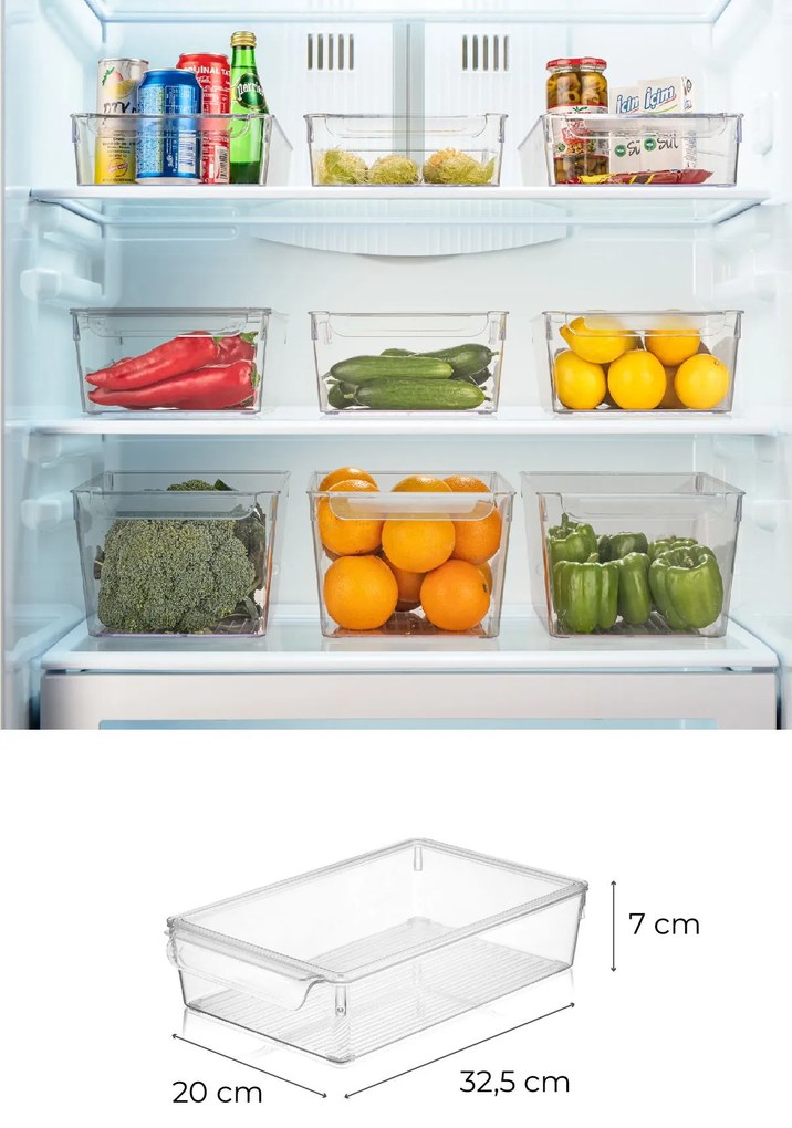 Súprava 3 ks organizérov do chladničky ONNIE IV. číra