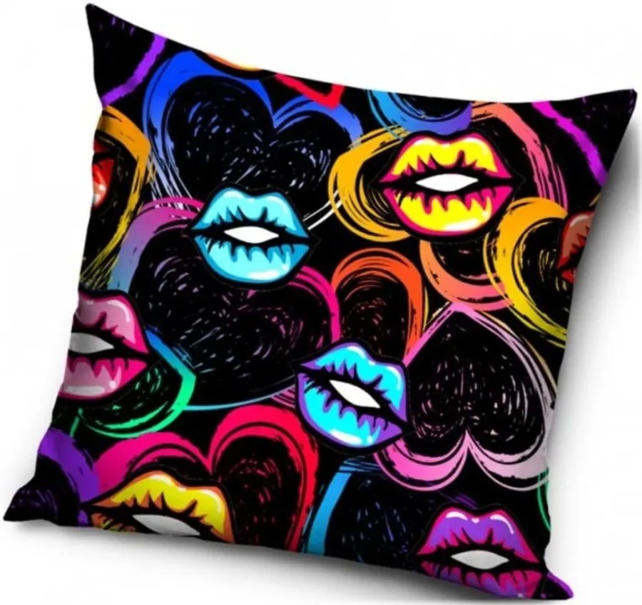 Dekoračný vankúš Bozky a srdiečka - 40 x 40 cm