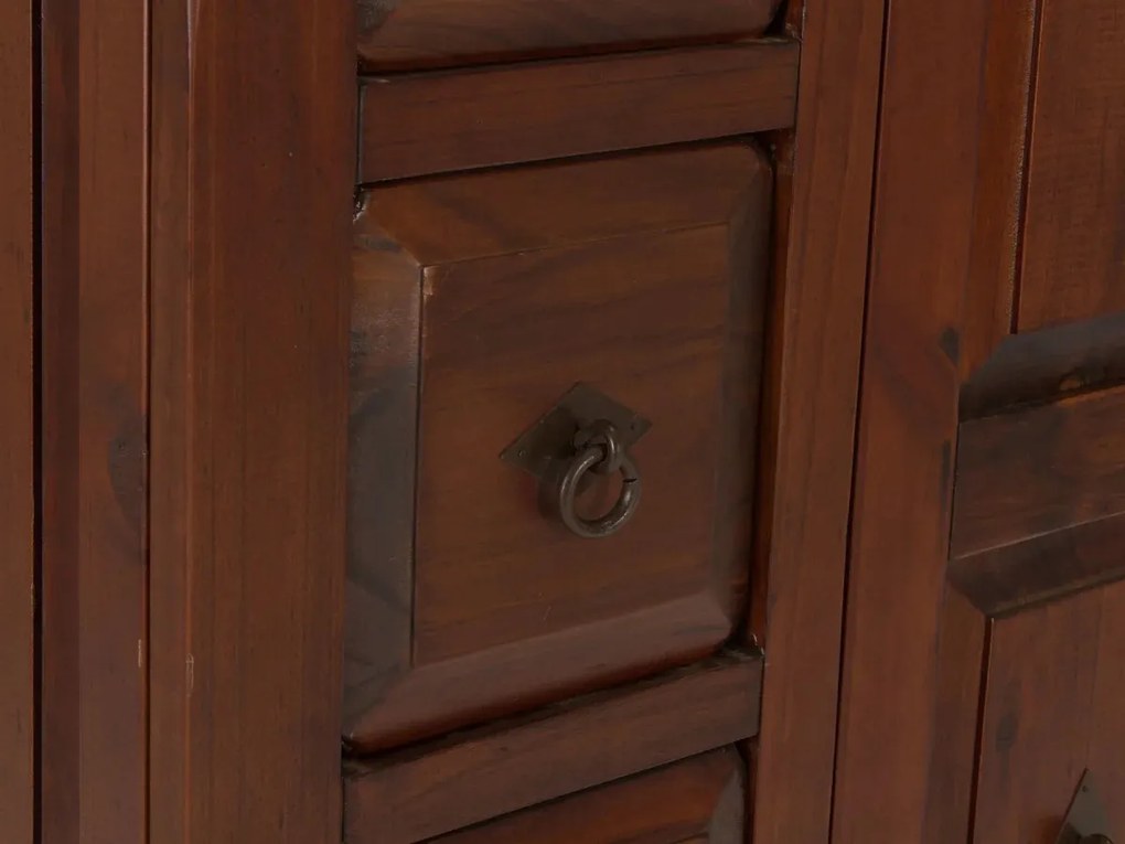 furniture-nabytek.cz - Masivní komoda Highboard Catana z borovice, hnědá, lakovaná – 107×45×130 cm