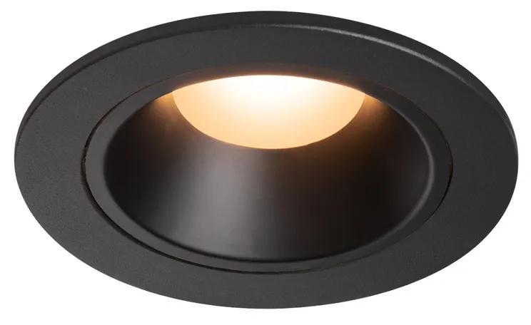 Stropné svietidlo SLV NUMINOS DL S vnitřní LED zápustné stropné svietidlo čierna/čierna 2700 K 20° včetně listových pružin 1003769