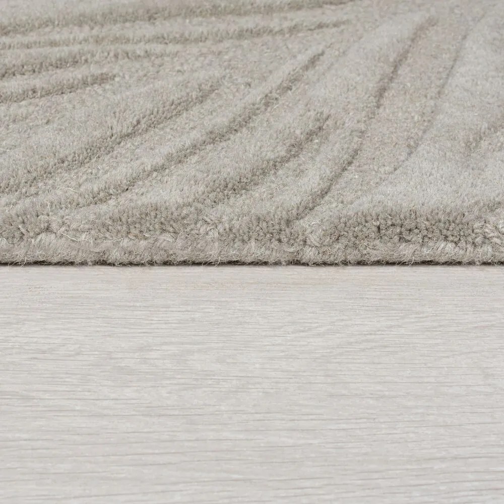Flair Rugs, Kusový koberec Solace Lino Leaf Grey, 200x290, šedá, obývacia izba