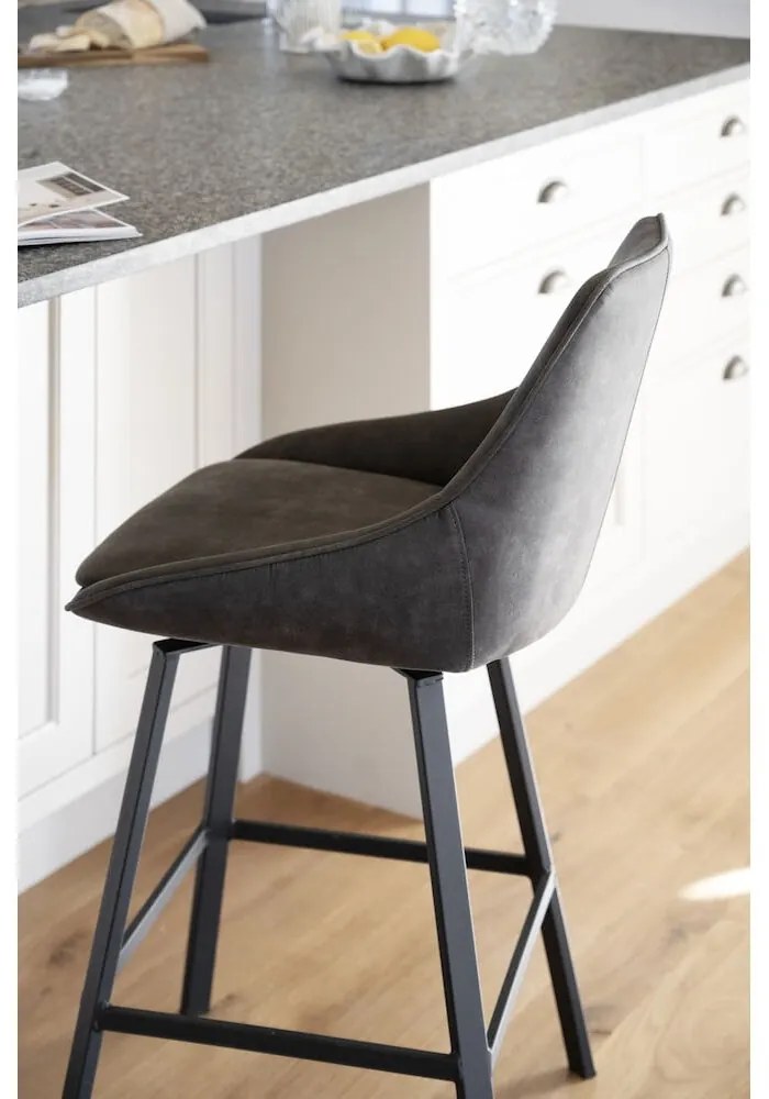 Sivé barové stoličky v súprave 2 ks (výška sedadla 65 cm) Alison – Rowico