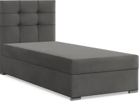 Čalúnená posteľ ELDA Velvet 90×200 cm sivá