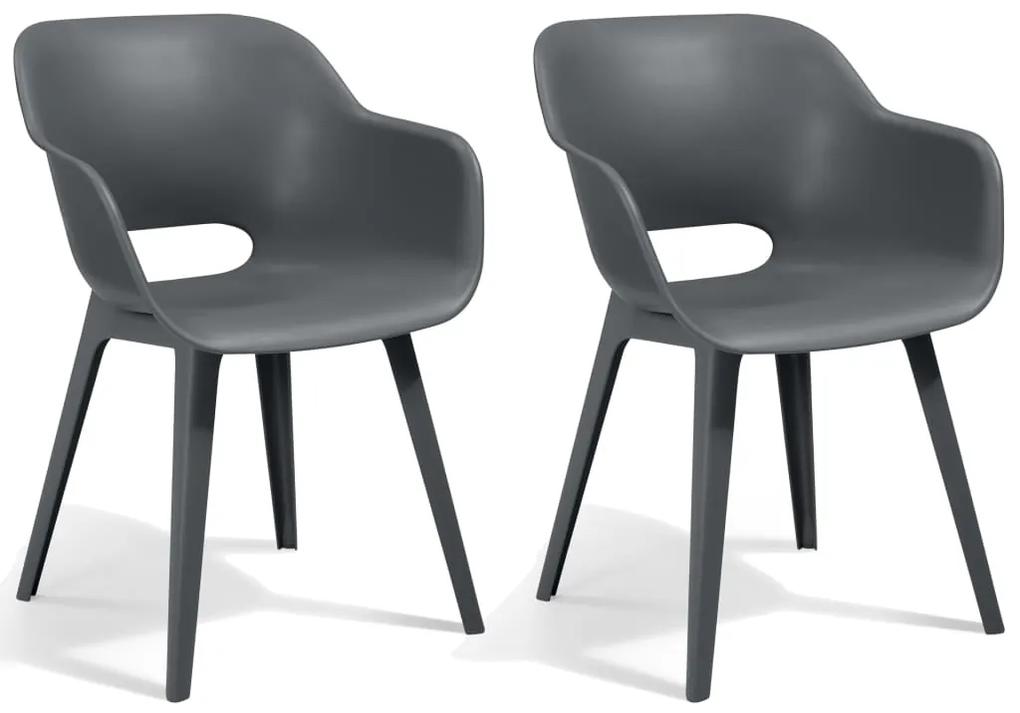 Keter Vonkajšie stoličky Akola 2 ks, sivé 431495
