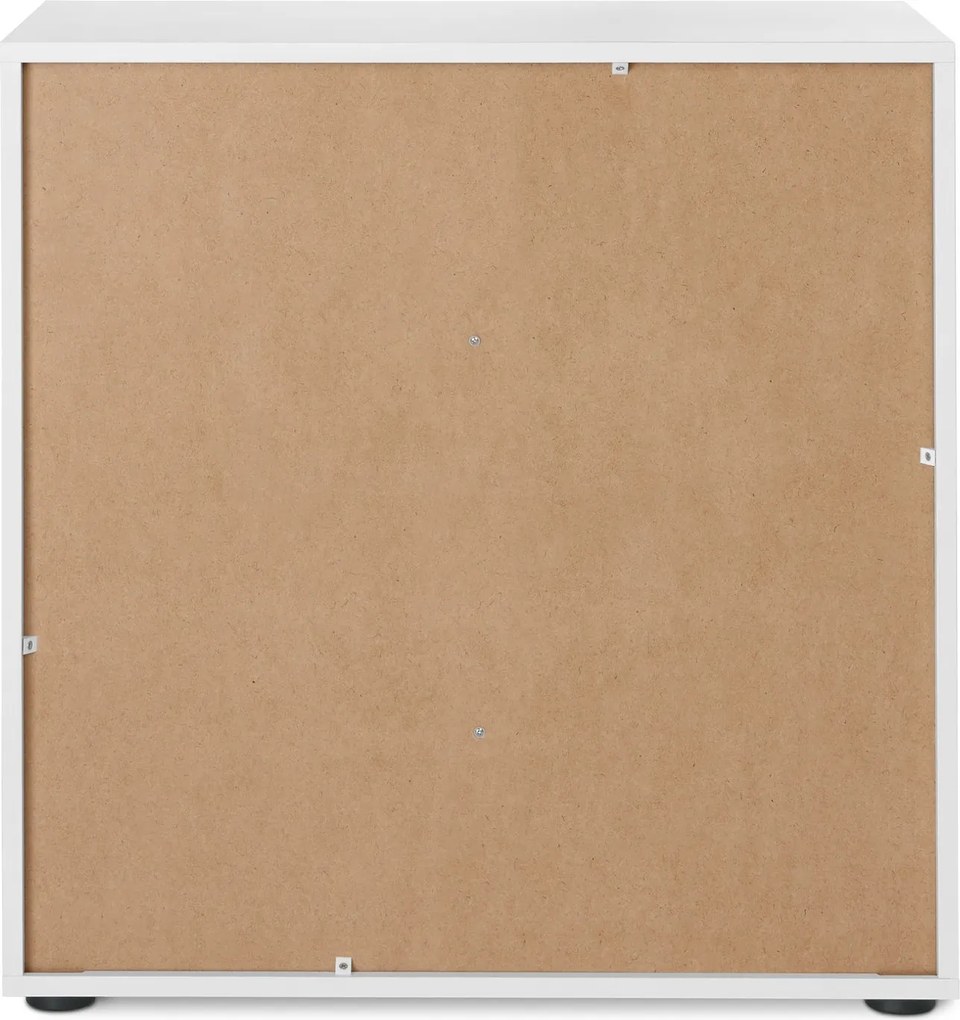 Regálový modul »Flemming«, cca 75 x 75 cm, so sklenenými dvierkami, biely