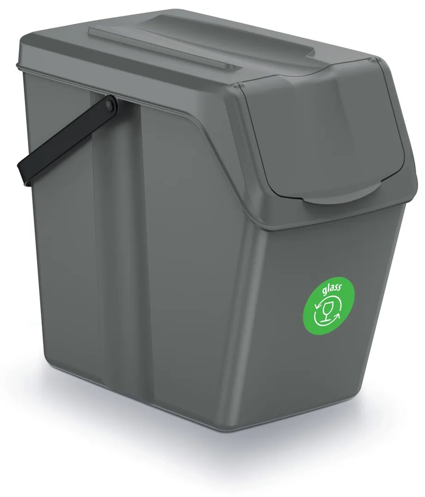 Odpadkový kôš na triedený odpad (4 ks) ISWB25S4 25 l - sivý kameň