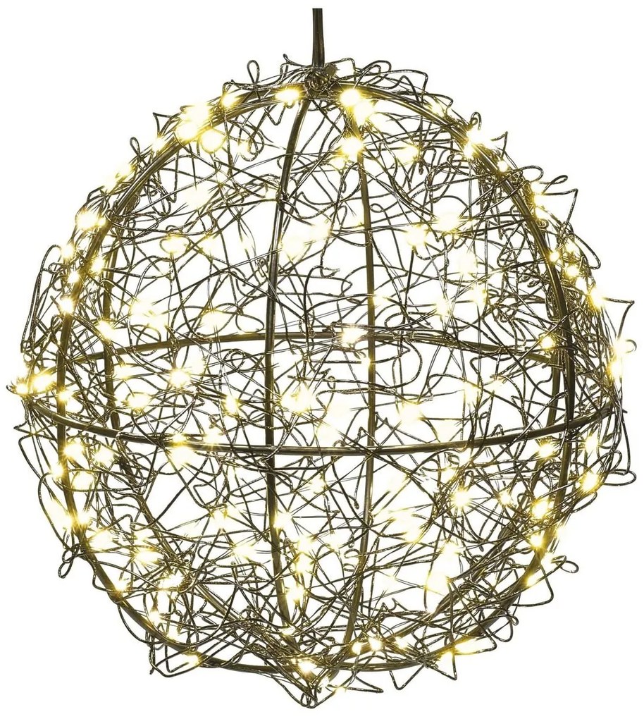 Emos LED svetelná dekorácia Guľa, napájanie: sieťové, teplá biela, ø 20 cm,