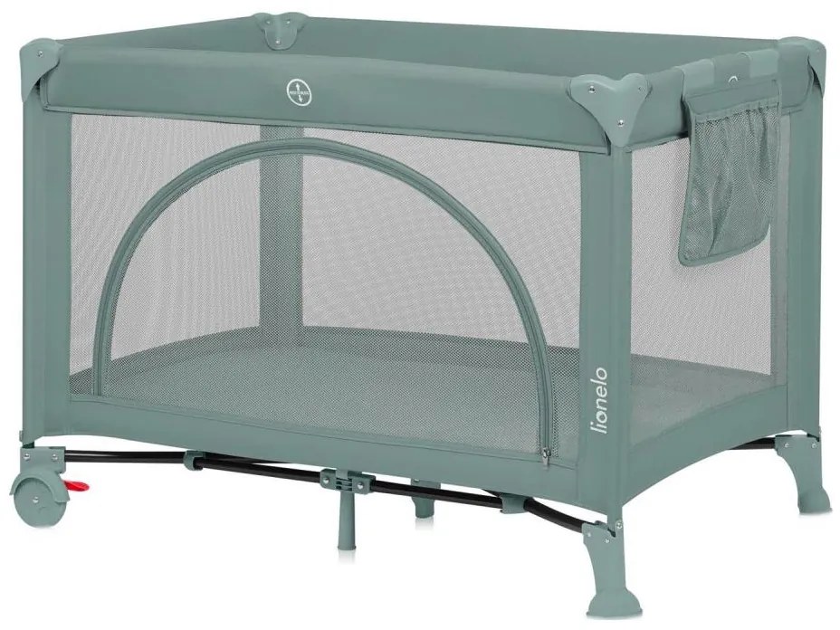 Lionelo - Cestovná postieľka LAURA šalviová zelená
