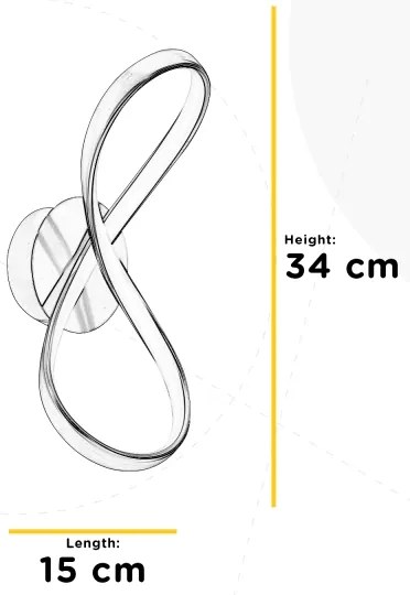 ONLI - LED Nástenné svietidlo INFINITY LED/15W/230V 4500K matný chróm