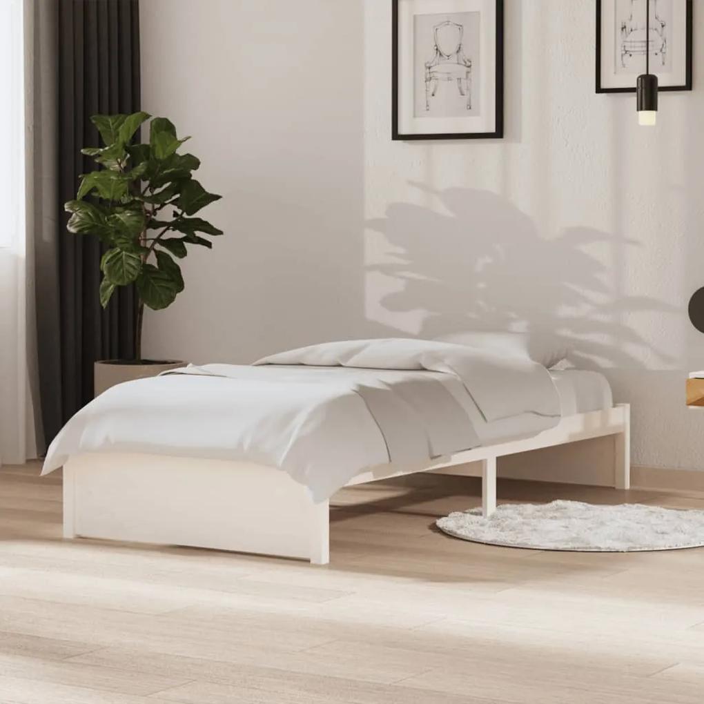 Denná posteľ biela 90x190 cm borovicový masív 833228