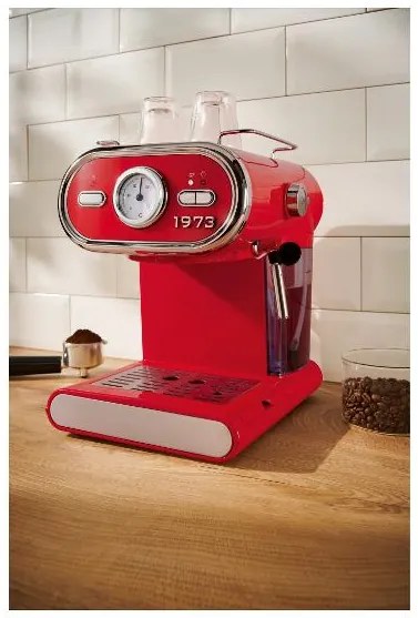 Silvercrest®  Kávovar Retro 1973 Semc 1100 A1/Soemc 1100 A1, červená (červená 1973)  (100393785)