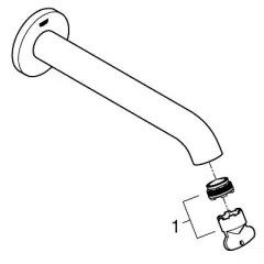 GROHE 13449001 - Vaňová výpusť ESSENCE 221 mm lesklý chróm