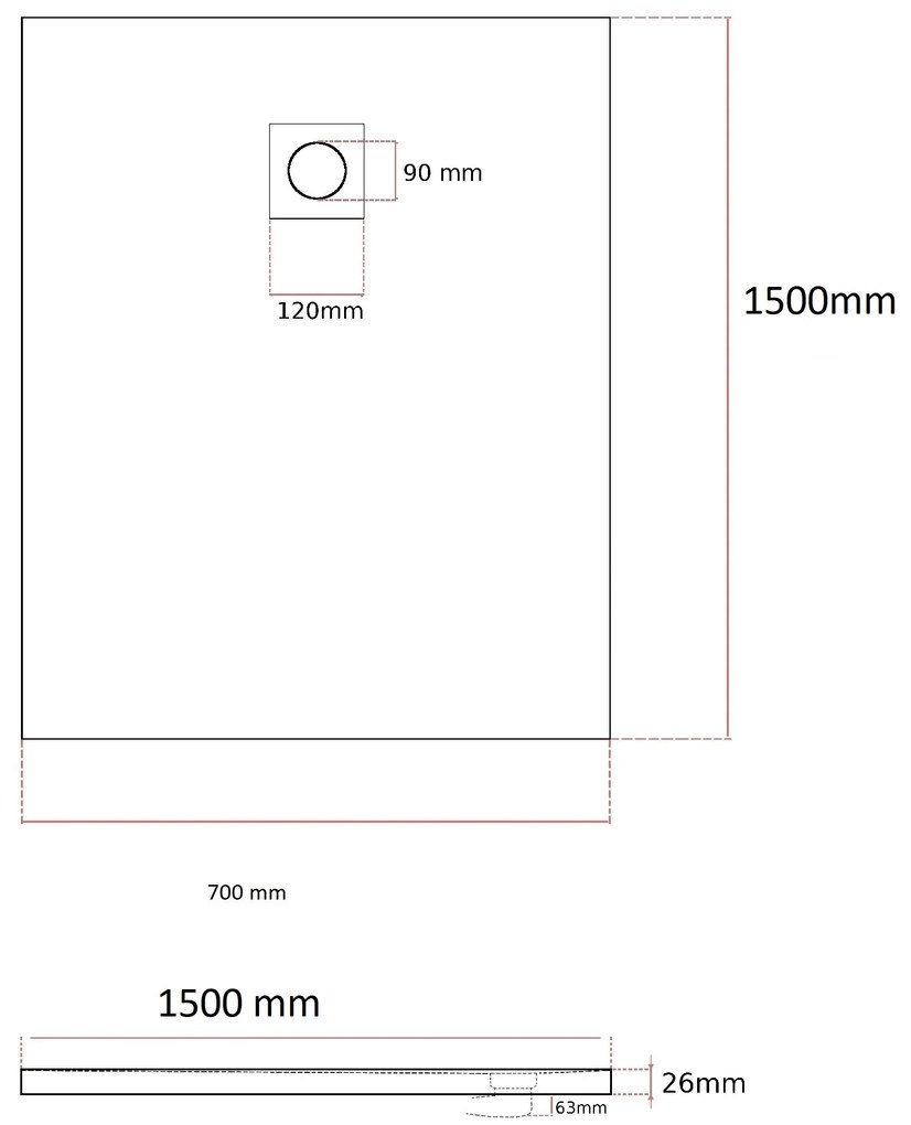 Erga Oldaf, SMC obdĺžniková sprchová vanička 70 x 150 cm, biela matná, ERG-GMA-OL-70150