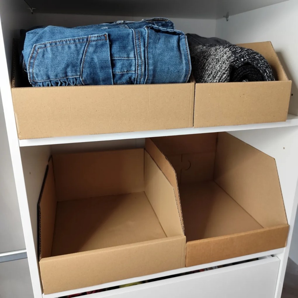 KARTON PAK Úložné boxy na oblečenie, organizéry do skrine EKO KARTON 30 x 40 cm