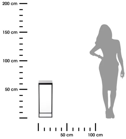 Stojan na kvety BASICLOFT 60x24 čierna